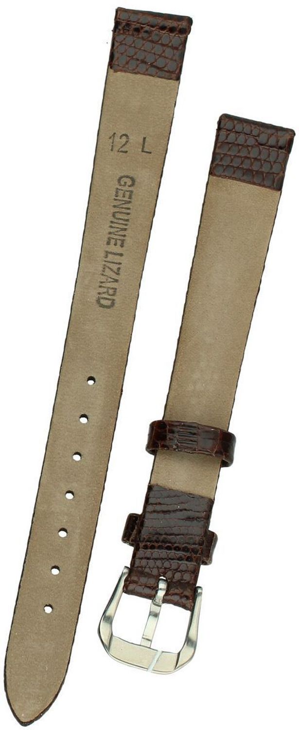 Elegancki pasek do zegarka z wysokiej jakości skóry jaszczurki, model 076L.02.12, szerokość mocowania 12 mm, długość 90115 mm, stalowa sprzączka w srebrnym kolorze. I1.jpg