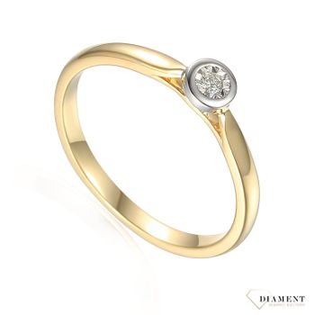 Pierścionek złoty z diamentem, pierscionek zaręczynowy.jpg