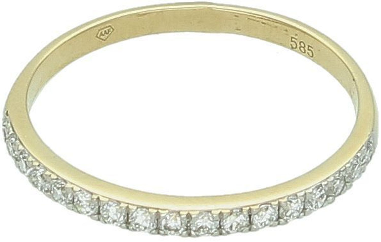 Złoty pierścionek z diamentami „Wysadzana Obrączka” 585 – rozmiar 13.jpg