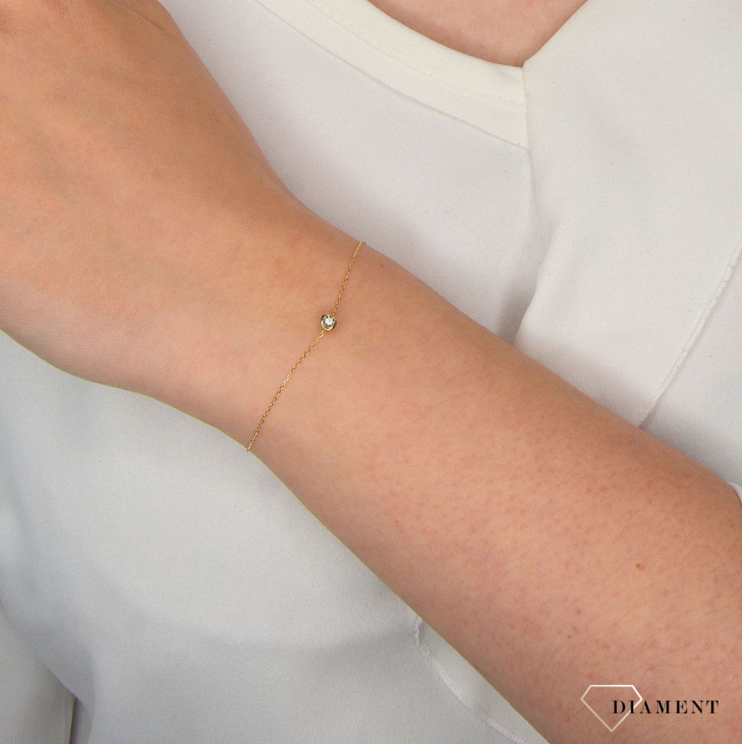 Złota bransoletka 585 z diamentem 0,08 ct 0800030128 (1).jpg