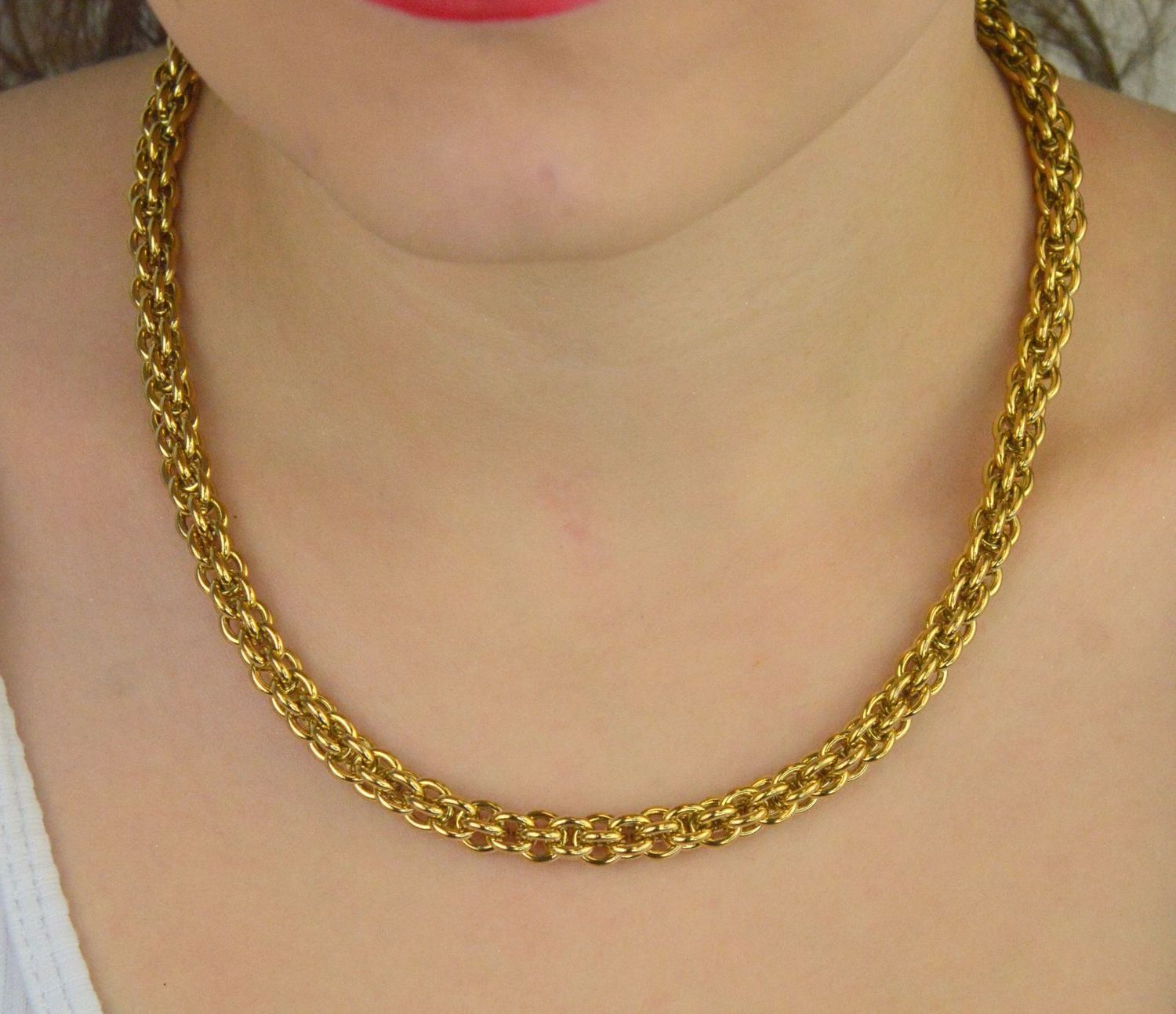 Złoty naszyjnik damski Mesh Chain Classic 0803101600 – pleciony łańcuszek COEUR DE LIONyh (1).jpg