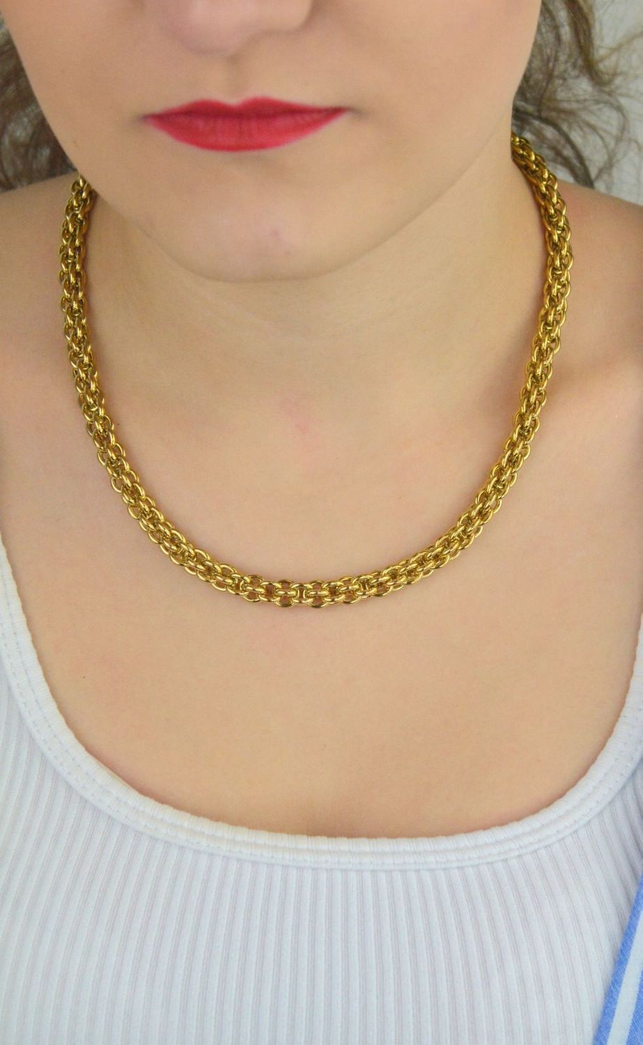 Złoty naszyjnik damski Mesh Chain Classic 0803101600 – pleciony łańcuszek COEUR DE LIONyh (1).jpg