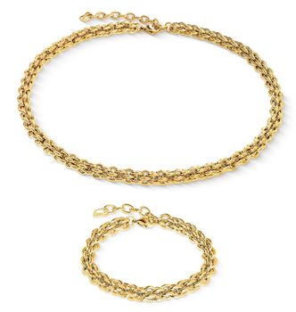 Bransoletka damska Coeur de Lion 080330-1600 Essentials żółte złoto stal szlachetnadf.jpg