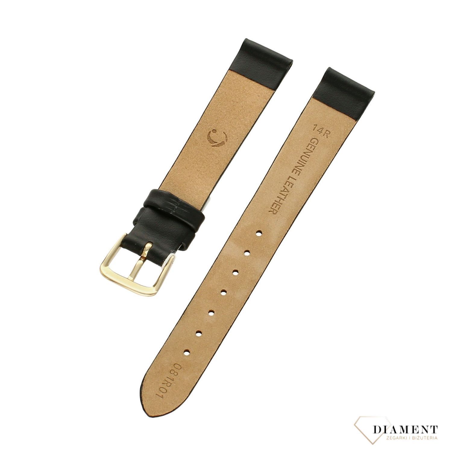 Pasek do zegarka czarny skórzany Condor 'Gładki mat' 081R.01 ⌚ Pasek do zegarka z naturalnej skóry ⌚ Pasek do zegarka (1).jpg