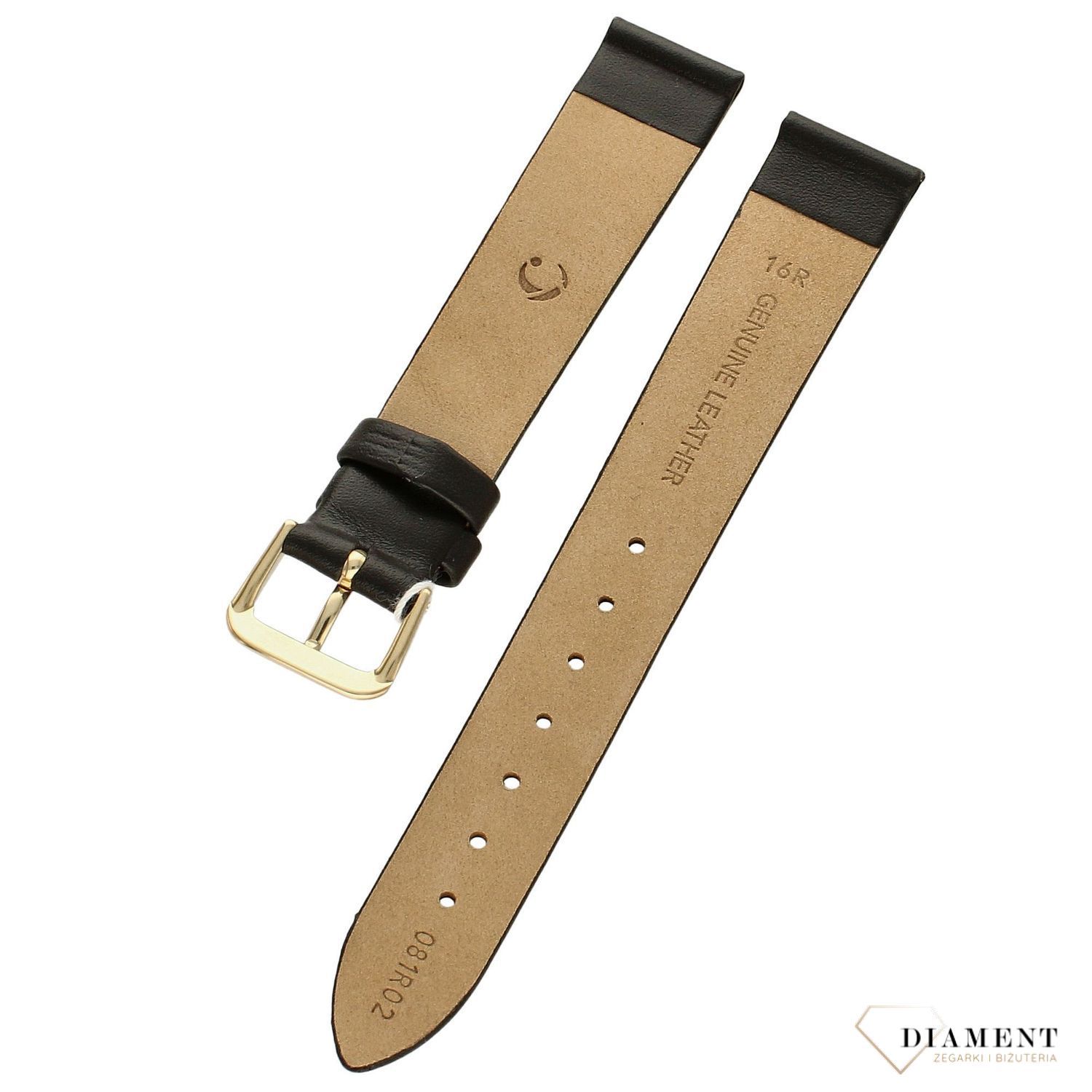 Pasek do zegarka brązowy skórzany Condor 'Gładki mat' 081R (1).jpg