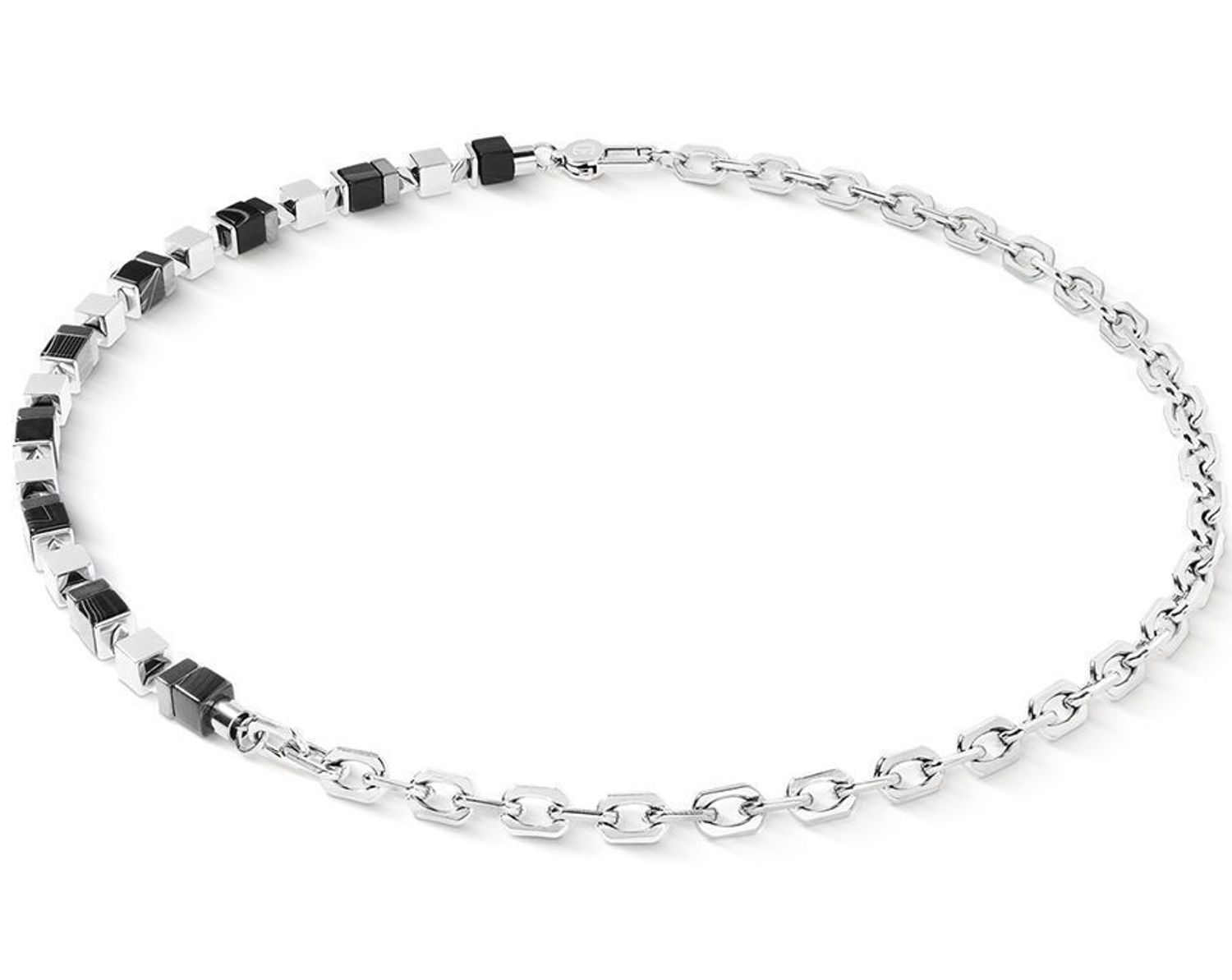 Naszyjnik Coeur de Lion Precious Cubes onyks hematyt 55 cm elegancki, Naszyjnik Coeur de Lion Precious Cubes onyks hematyt 55 cm elegancki.jpg