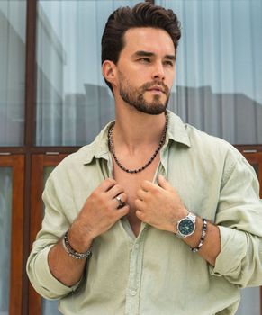 Naszyjnik Coeur de Lion Precious Cubes 090410-1300 – onyks i hematyt 55 cm, grawer gratis.jpg