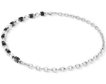 Naszyjnik Coeur de Lion Precious Cubes onyks hematyt 55 cm elegancki, Naszyjnik Coeur de Lion Precious Cubes onyks hematyt 55 cm elegancki.jpg