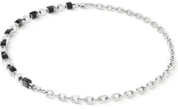 Naszyjnik Coeur de Lion Precious Cubes z onyksu i hematytu. Geometryczny design, stal nierdzewna i certyfikat autentyczności.1.jpg