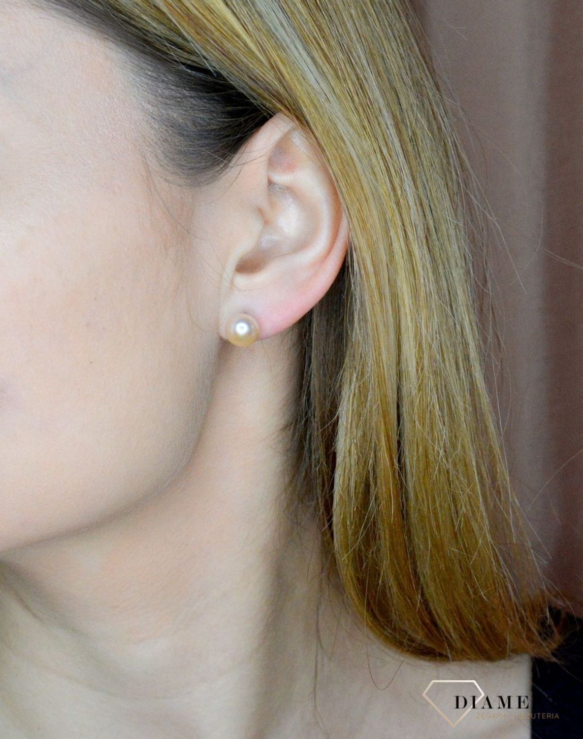 Srebrne kolczyki damskie 925 wkrętki z perłą naturalną 0917860008.jpg