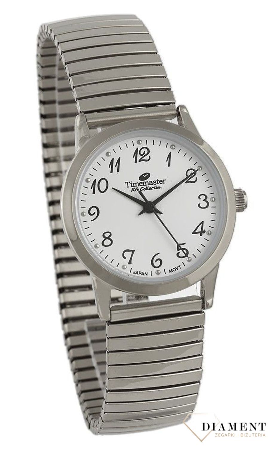 Zegarek damski na elastycznej bransolecie Timemaster 092-23.  Zegarek damski na bransolecie. Zegarek damski srebrny. Zegarek roz.jpg