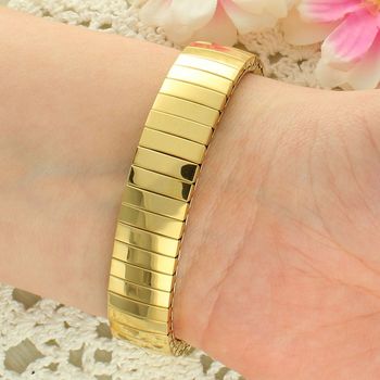 Zegarek damski Timemaster 092-28 złoty – klasyczny, biała tarcza, rozciągana bransoleta, elegancki (1).jpg