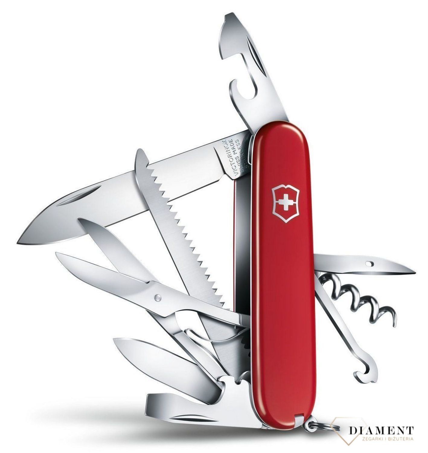 Scyzoryki Victorinox scyzoryk wielofunkcyjny Huntsman 1.3713. Szwajcarski scyzoryk. Wielozadaniowy codzienny dodatek do plecaka lub kieszeni. Scyzoryki w Sklepie z Biżuterią zegarki-diament.pl. Idealny prezent. Dar.jpg