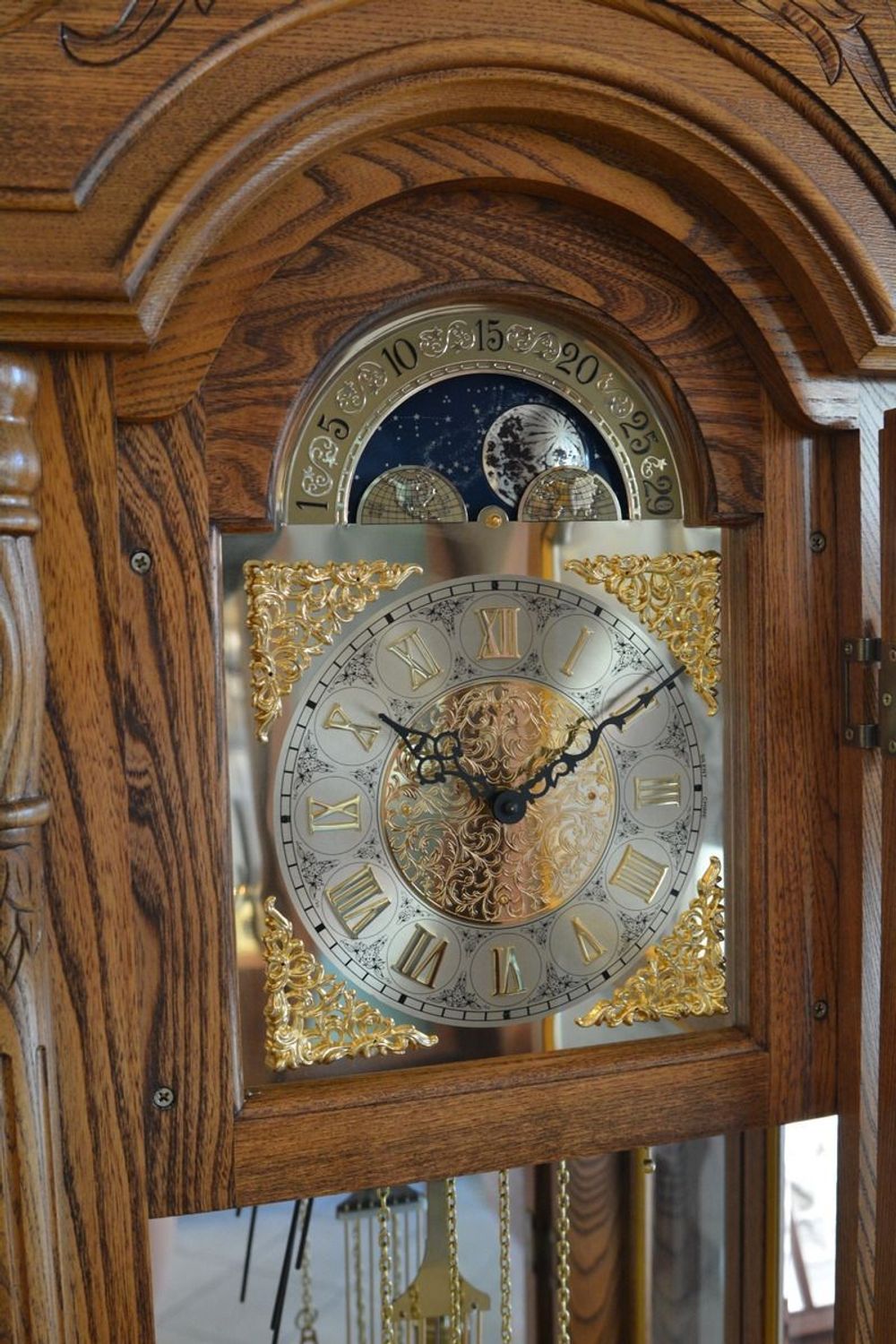 Zegar stojący wahadłowy marki Adler 10017D ✓ Zegar mechaniczny stojący Adler ✓  Zegary mechaniczne stojące ✓  Zegary drewniane podłogowe. Duże zegary drewniane do salonu.  (2).JPG
