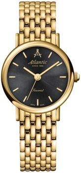 Zegarek Atlantic Seacrest Lady XS 10245.45.61 – Damski zegarek Swiss Made ze złotą kopertą i czarną tarczą.jpg