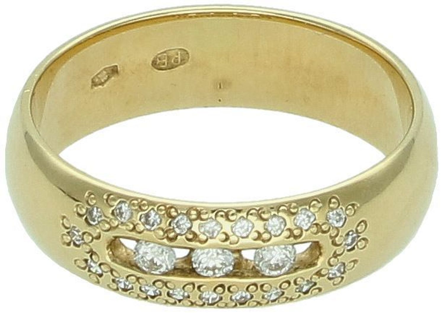 Złota obrączka z diamentami pr.585 – rozmiar 13  Kod 10541.jpg