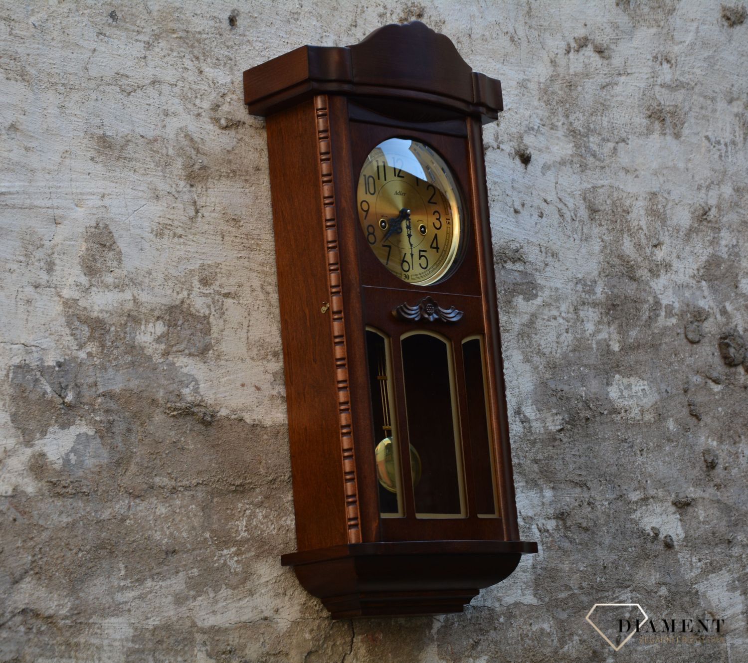 Zegar ścienny mechaniczny marki Adler 11002W l.jpg