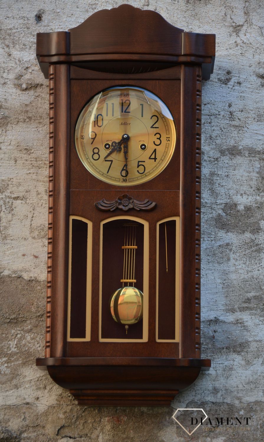 Zegar ścienny mechaniczny marki Adler 11002W l.jpg