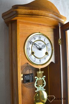 Zegar ścienny z wahadłem drewniany Adler Dębowy 11017D. Zegar wyposażony jest w mechaniczny mechanizm.  (1).JPG