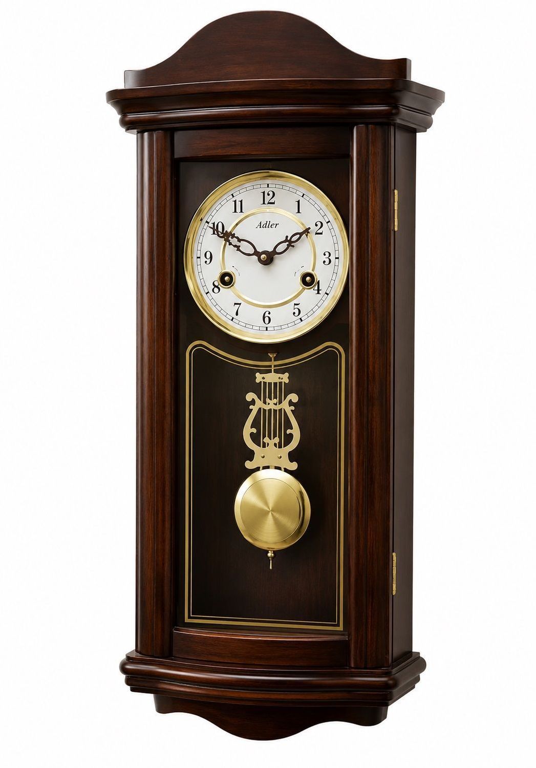 Zegar ścienny z wahadłem Adler 11017W – drewniany, orzech, 31-dniowy mechanizm, elegancki.jpg