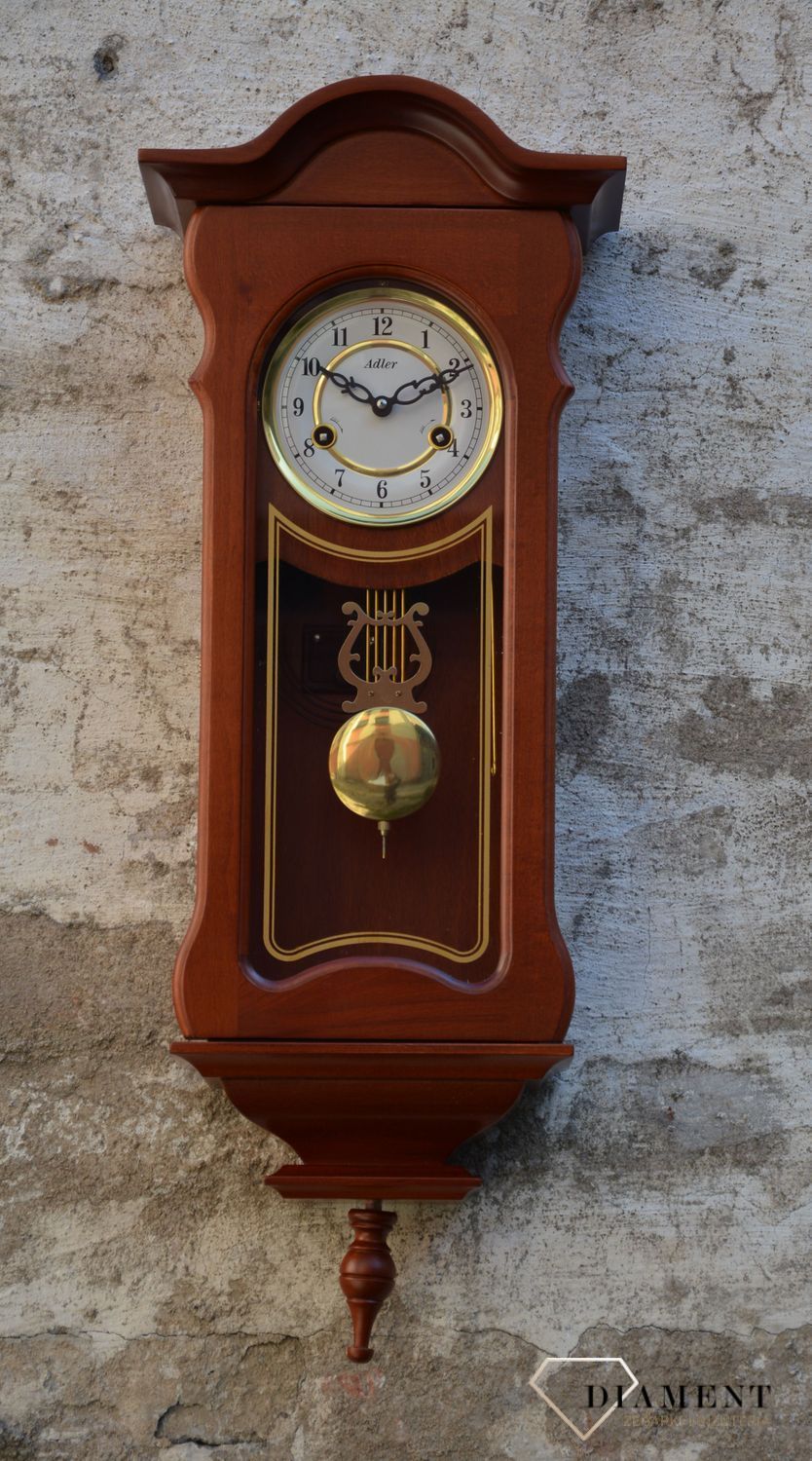 Zegar ścienny drewniany wiszący mechaniczny Adler 11036CH (2).JPG