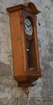 Zegar ścienny do salonu w pięknym kolorze dębu. Piękne uzupełnienie wnętrza salonu. Zegar drewniany. Zegar na ścianę. Zegary szafkowe.  (6).JPG
