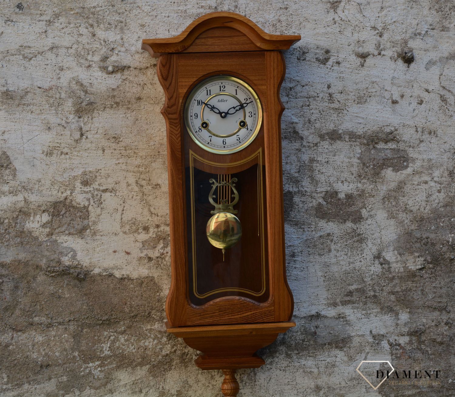 Zegar ścienny do salonu w pięknym kolorze dębu. Piękne uzupełnienie wnętrza salonu. Zegar drewniany. Zegar na ścianę. Zegary szafkowe.  (3).JPG