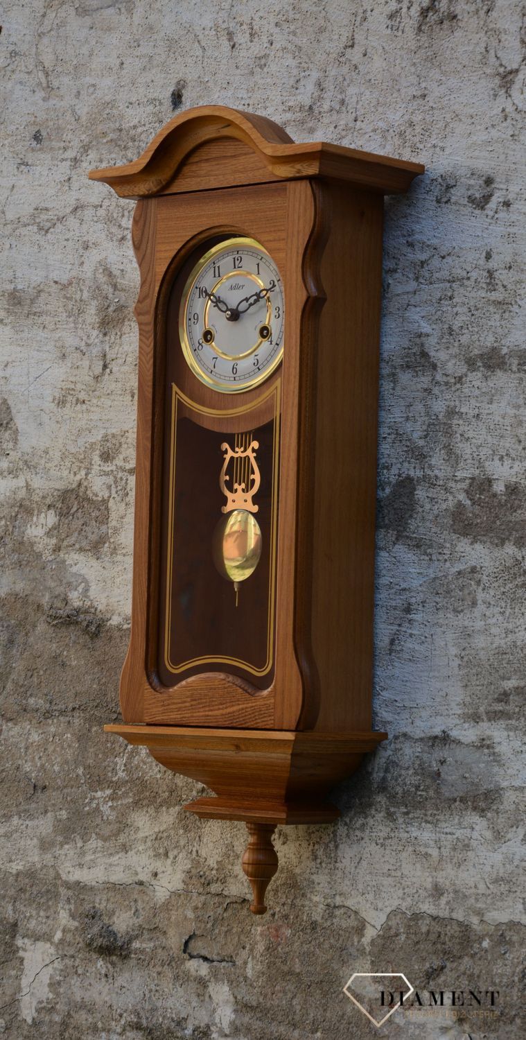 Zegar ścienny do salonu w pięknym kolorze dębu. Piękne uzupełnienie wnętrza salonu. Zegar drewniany. Zegar na ścianę. Zegary szafkowe.  (3).JPG
