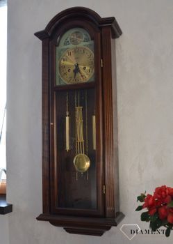 Zegar ścienny drewniany wiszący mechaniczny Adler nakręcany 11070W to zegar drewniany wiszący z wahadłem idealny do stylowych, drewnianych wnętrz (2).JPG