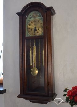 Zegar ścienny drewniany wiszący mechaniczny Adler nakręcany 11070W to zegar drewniany wiszący z wahadłem idealny do stylowych, drewnianych wnętrz (3).JPG