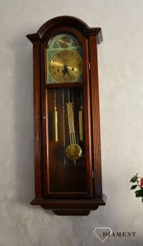 Zegar ścienny drewniany wiszący mechaniczny Adler nakręcany 11070W to zegar drewniany wiszący z wahadłem idealny do stylowych, drewnianych wnętrz (4).JPG