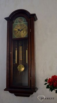 Zegar ścienny drewniany wiszący mechaniczny Adler nakręcany 11070W to zegar drewniany wiszący z wahadłem idealny do stylowych, drewnianych wnętrz (9).JPG