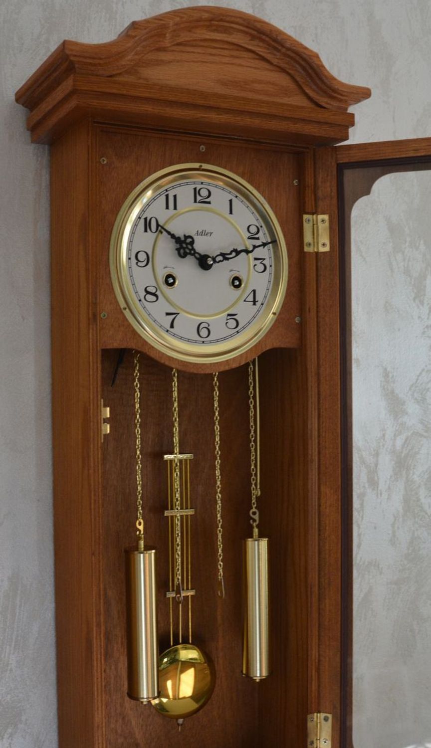 Zegar wiszący mechaniczny Adler 11076D – klasyczna elegancja w jasnym dębie (8).JPG