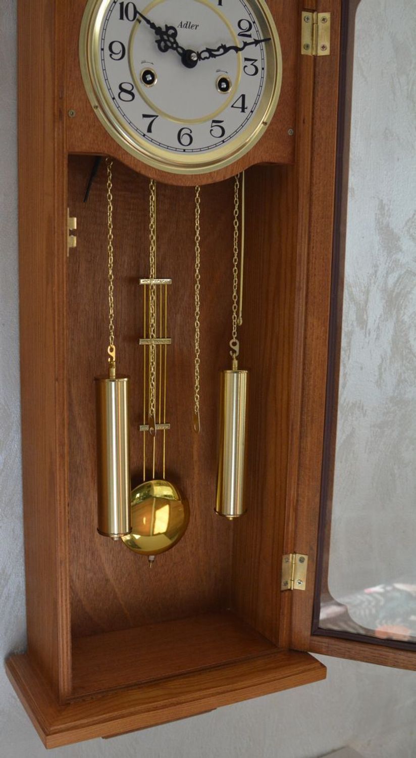 Zegar wiszący mechaniczny Adler 11076D – klasyczna elegancja w jasnym dębie (8).JPG
