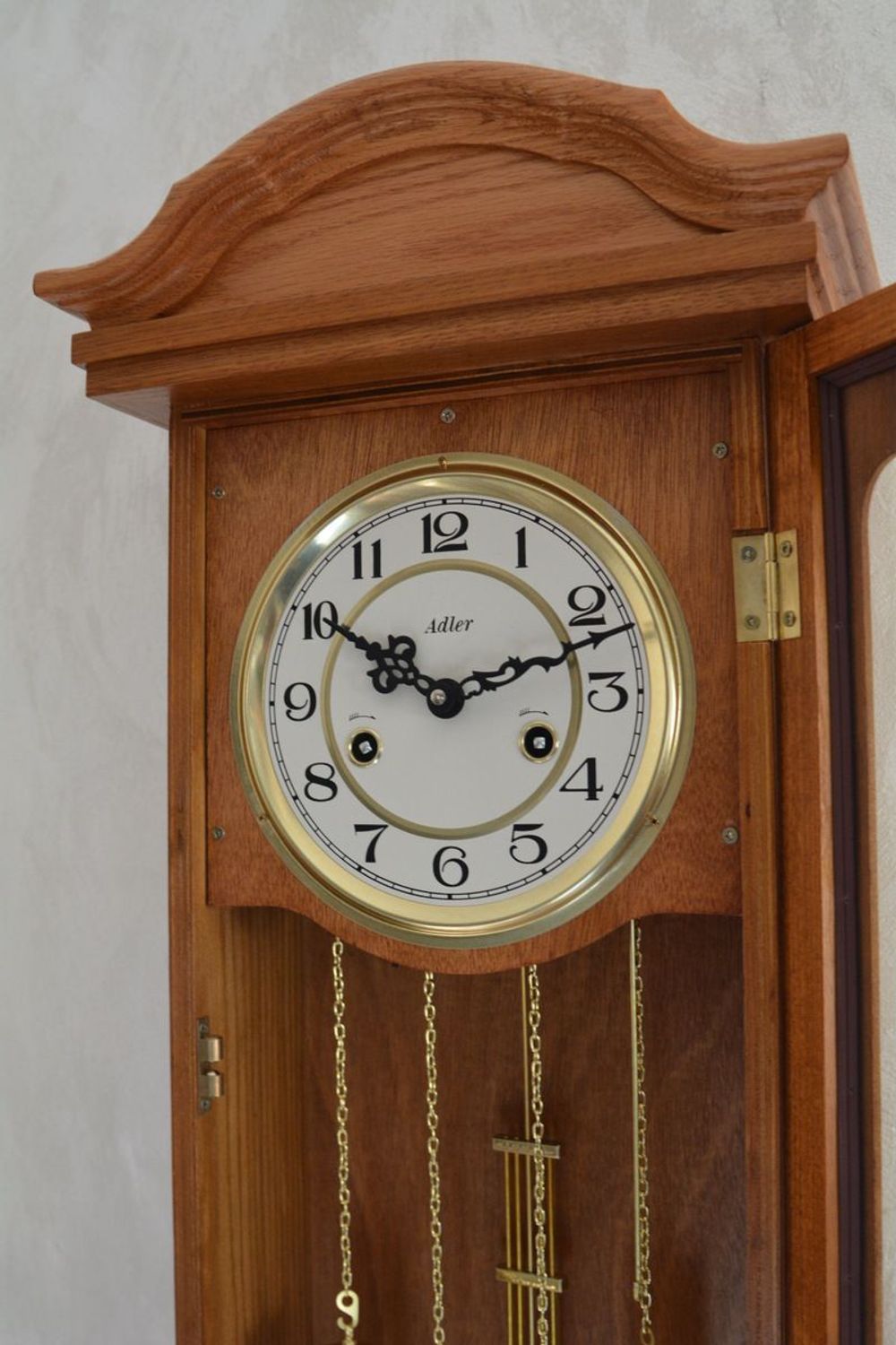 Zegar wiszący mechaniczny Adler 11076D – klasyczna elegancja w jasnym dębie (8).JPG