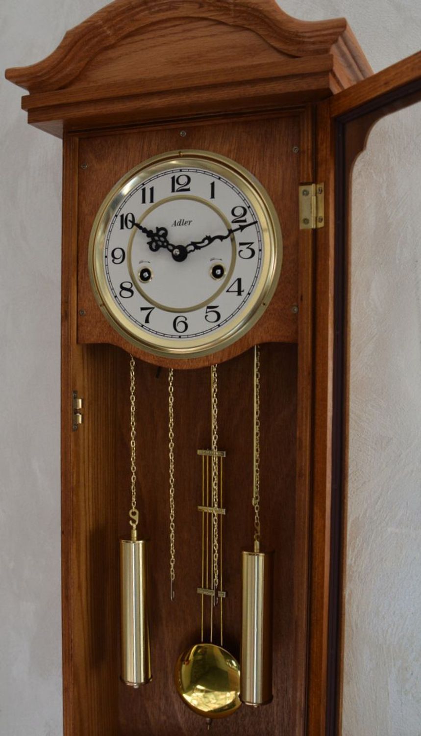 Zegar wiszący mechaniczny Adler 11076D – klasyczna elegancja w jasnym dębie (8).JPG