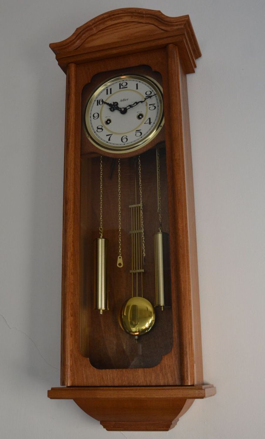 Zegar wiszący mechaniczny Adler 11076D – klasyczna elegancja w jasnym dębie (8).JPG