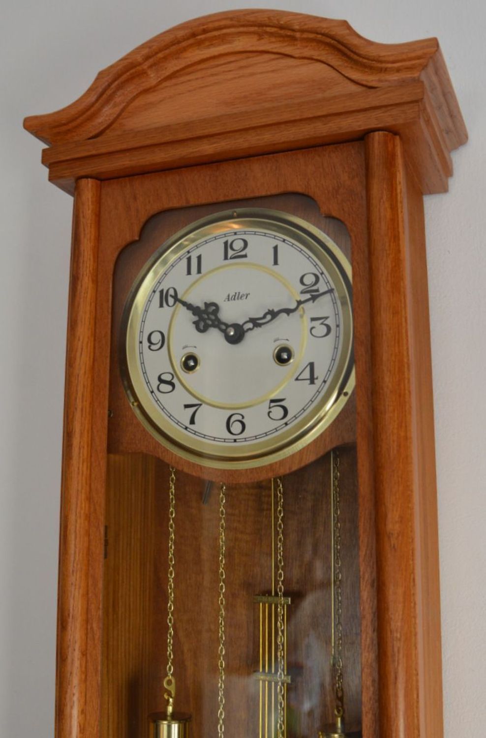 Zegar wiszący mechaniczny Adler 11076D – klasyczna elegancja w jasnym dębie (8).JPG