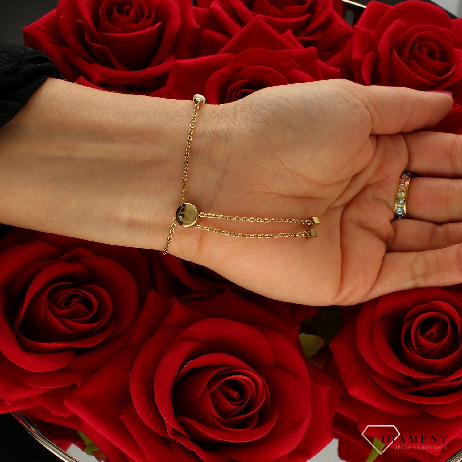 Bransoletka damska Swarovski Coeur De Lion perła słodkowodna, malachit 1108300500.jpg