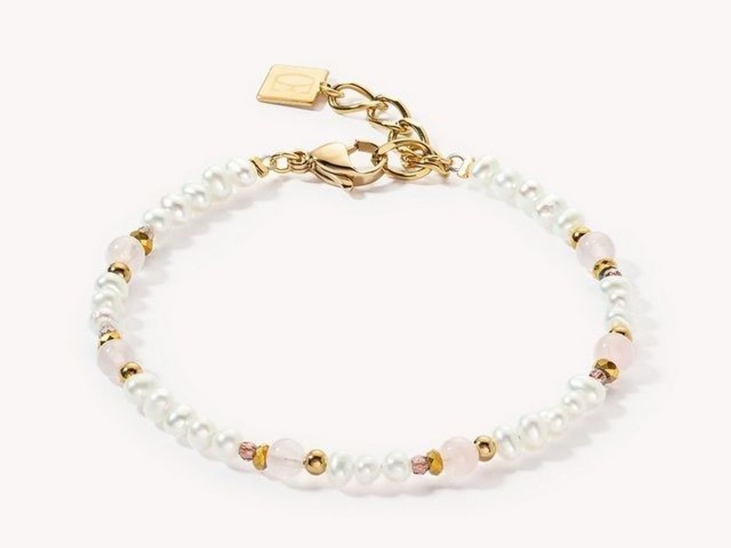 Bransoletka damska Swarovski Coeur De Lion perła słodkowodna, kwarc różówy 1109301920.jpg