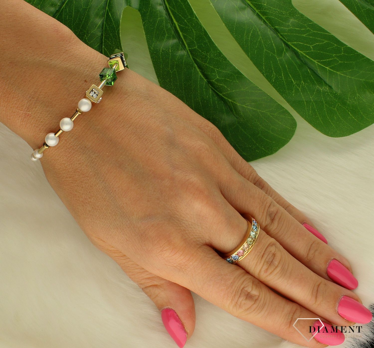 Bransoletka damska Coeur de Lion z perłami słodkowodnymi 1122300516.jpg