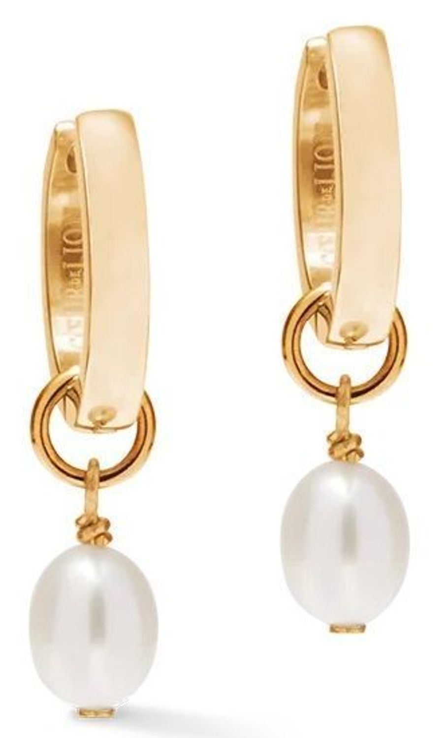 Kolczyki damskie Coeur De Lion Perła słodkowodna 113521-1110. ✨ Kolczyki Coeur De Lion – Hoop Cosmic Pearls Głębokie Złoto 💫🌟1.jpg