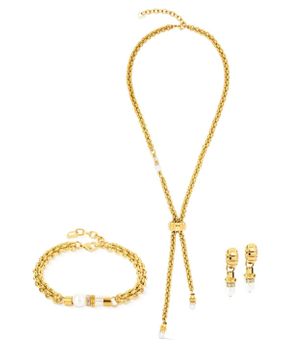 Kolczyki damskie Coeur de Lion Structure Hoop Pearl Pendant Gold 1144211416 (1).jpg