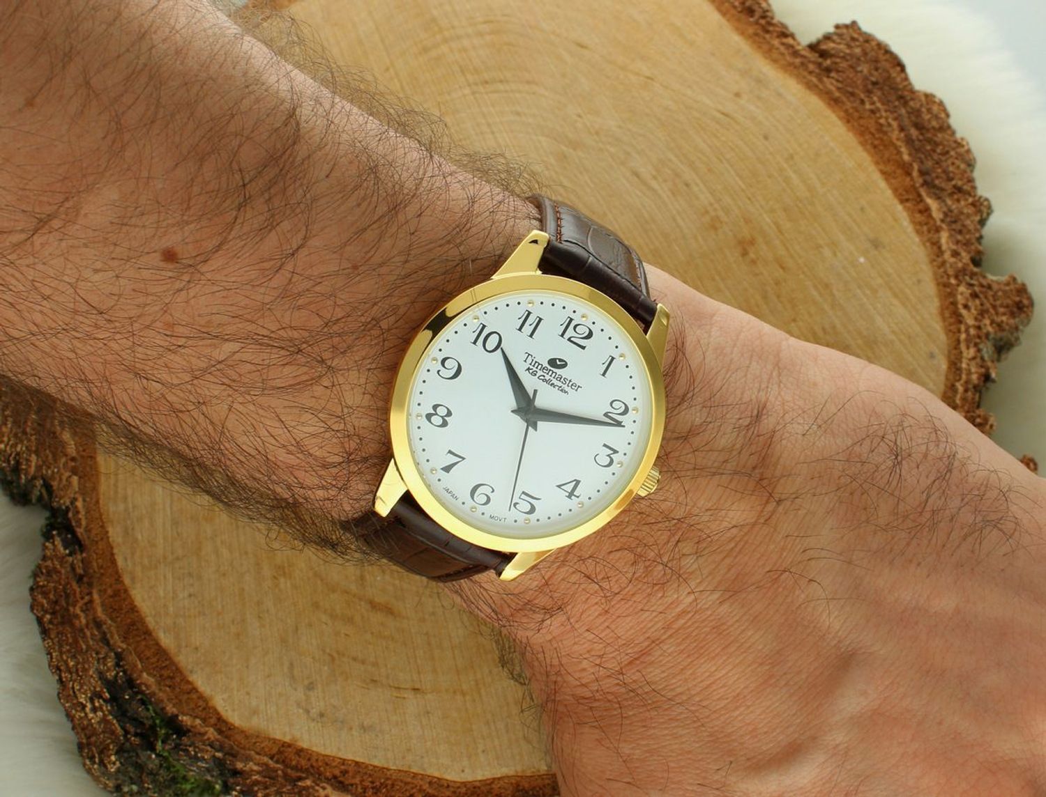 Zegarek męski Timemaster 117-45 klasyczny, brązowy pasek, grawer gratis.jpg