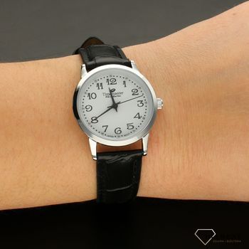 Zegarek damski na czarnym pasku skórzanym TIMEMASTER 119-11. Zegarek damski na pasku. Zegarek damski klasyczny. Zegarek damski n (2).jpg