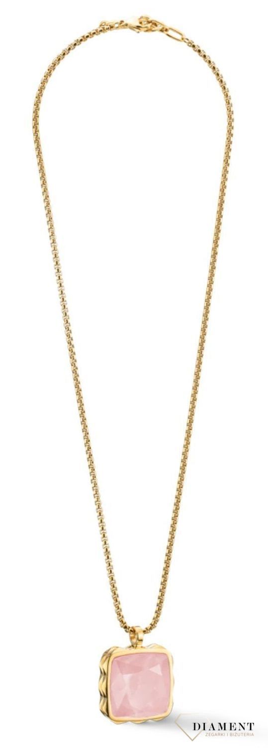 Naszyjnik damski Coeur de Lion kwarc różowy 1200101916. COEUR DE LION to nowy koncept biżuterii, wykonanej ręcznie, przy użyciu naturalnych kamieni takich jak kwarc oraz wysokiej jakości materiałów. Biżuteria d2.jpg