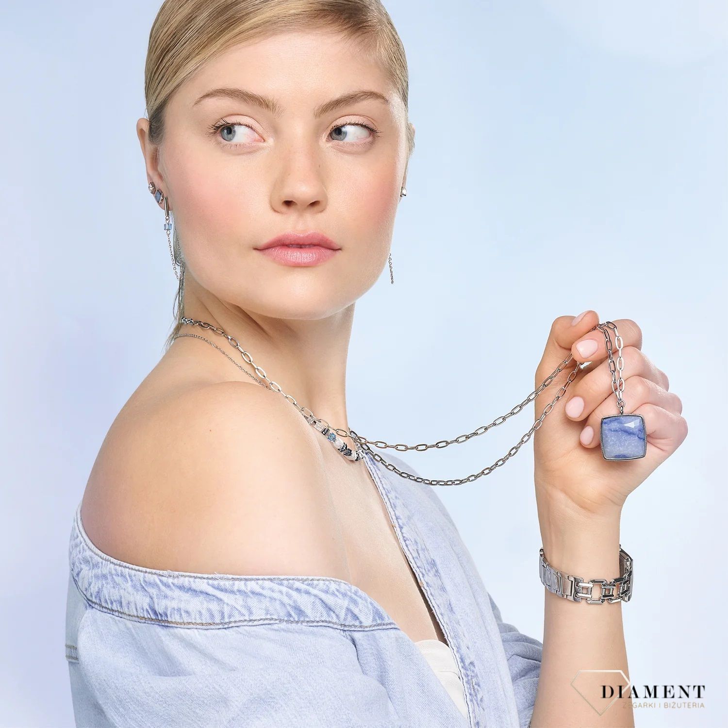 Naszyjnik damski Coeur de Lion awenturyn 1201100717. COEUR DE LION to nowy koncept biżuterii, wykonanej ręcznie, przy użyciu naturalnych kamieni takich jak awenturyn oraz wysokiej jakości materiałów. Biżuteria doskonała na prezent..jpg