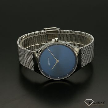 Zegarek damski na bransolecie stalowej z niebieską tarczą Bering Slim 12138-008. Zegarek damski klasyczny (3).jpg