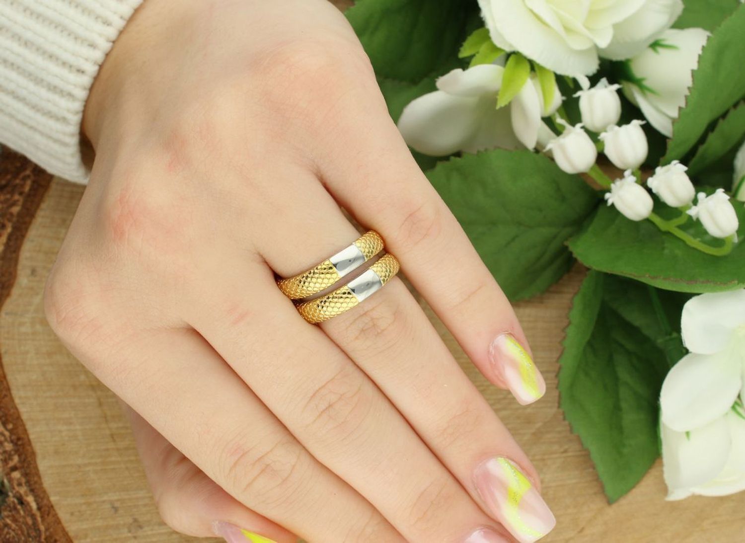 TI SENTO Pierścionek 12203MW – Motyw Węża, Srebro 925, Złocony, Cyrkonie.jpg