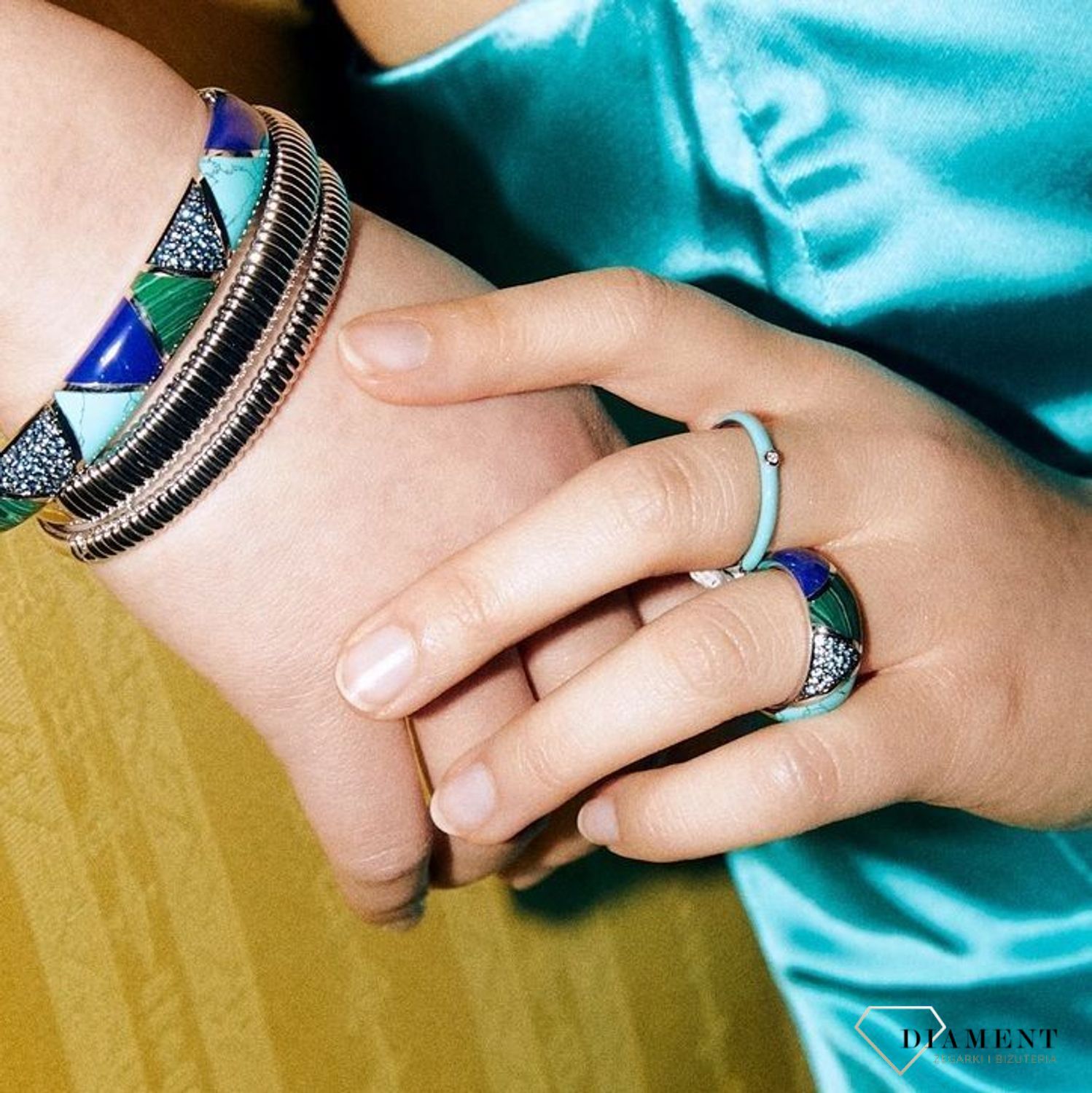 Srebrny pierścionek z turkusową emalią i cyrkonią 12225TQ (1).jpg